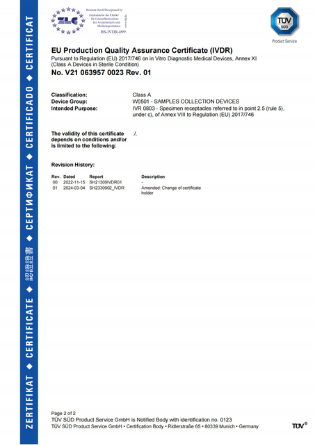 IVDR Certificate-Blood Collection Tube-PUTH Medical (2)